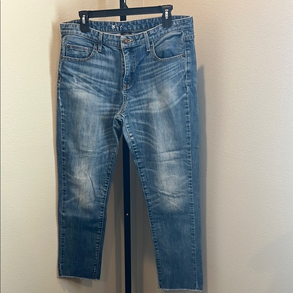 Mossimo Supply Co. Blue Slim Jeans with Vintage Fading